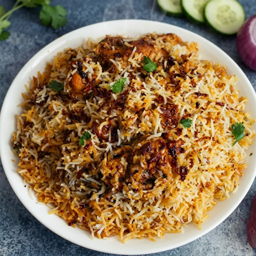Hyderabadi Chicken Dum Biryani at Biryani Unlimited in Calgary, AB