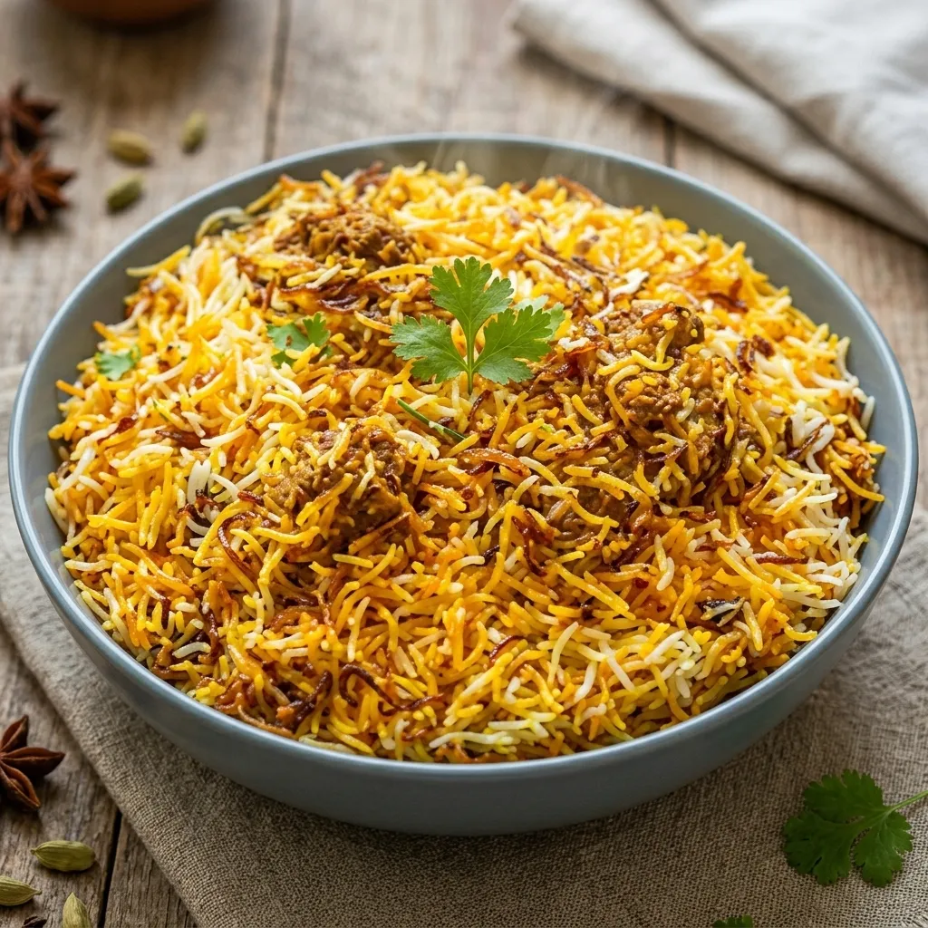 Hyderabadi Mutton Dum Biryani at Biryani Unlimited in Calgary, AB